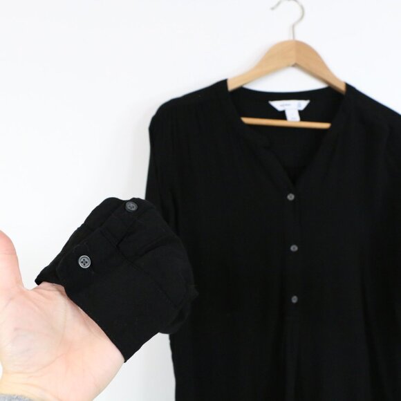 *Old Navy Black Long Sleeve Tunic Blouse - Picture 6 of 8